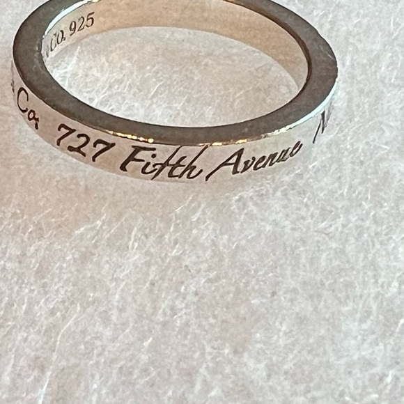 Tiffany & Co. 727 Fifth Ave NY Silver 925 Ring, Size 5 - Picture 8 of 8